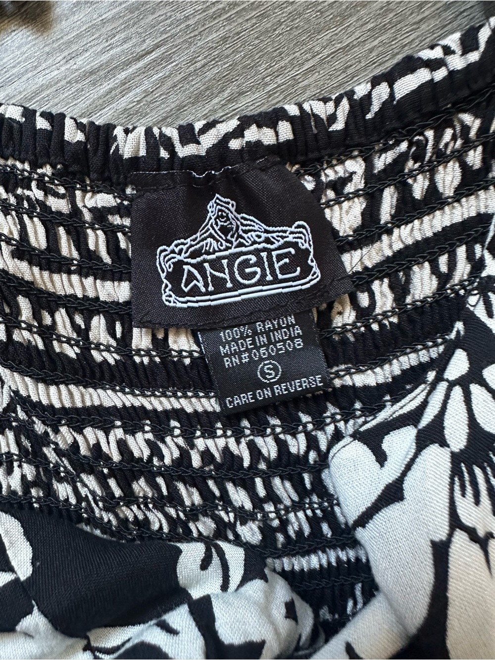 Angie Black and White Floral Wide-Leg Jumpsuit - Picture 3 of 3
